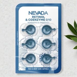 Nevada Retinol & Coenzyme Q10 Face  Capsules Anti-aging Anti-wrinkle NEW PC